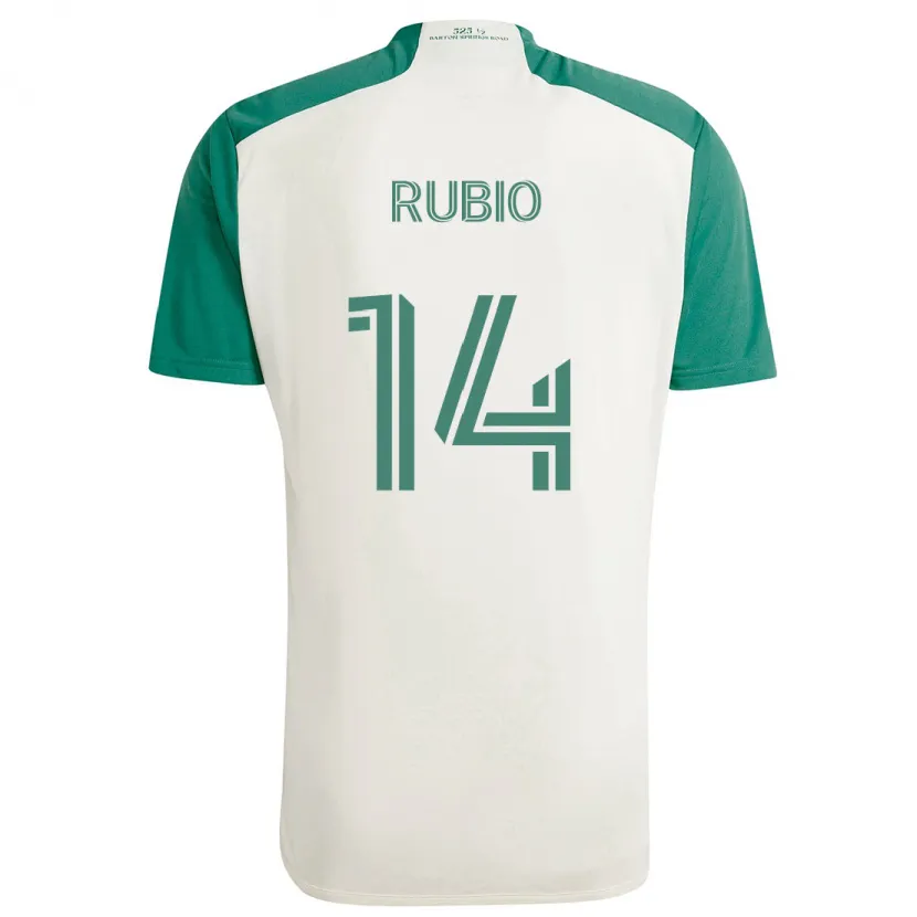 Danxen Kid Diego Rubio #14 Tan Green Away Jersey 2024/25 T-Shirt