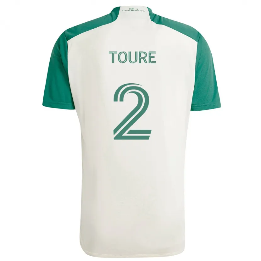 Danxen Kid Cheick Touré #2 Tan Green Away Jersey 2024/25 T-Shirt