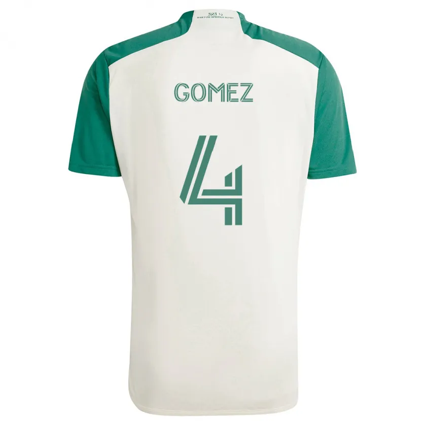 Danxen Kid Antonio Gomez #4 Tan Green Away Jersey 2024/25 T-Shirt