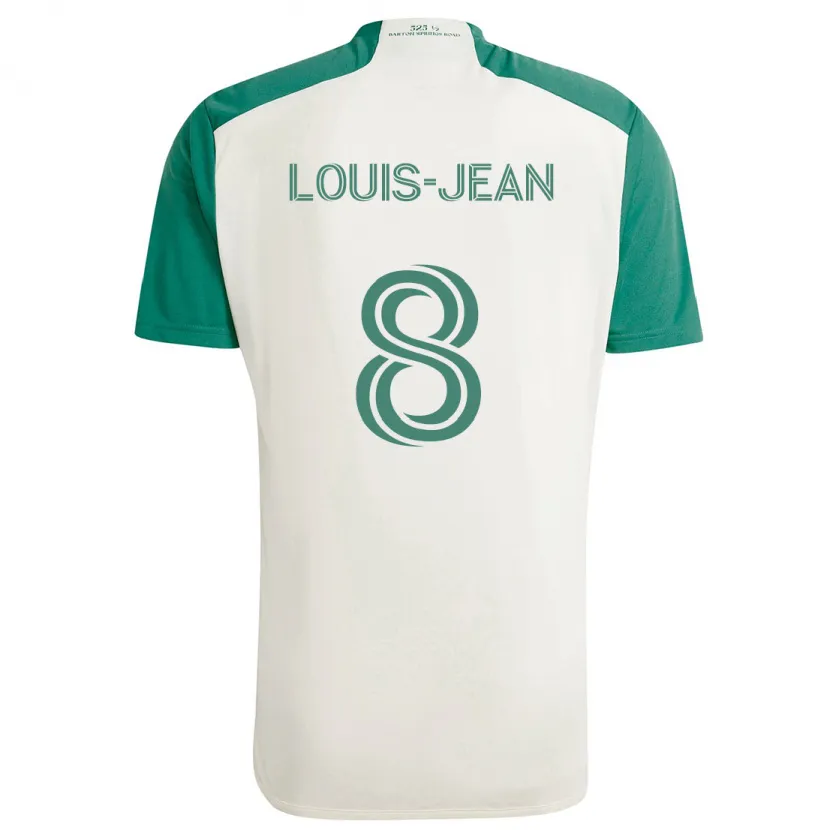 Danxen Kid Steeve Louis-Jean #8 Tan Green Away Jersey 2024/25 T-Shirt