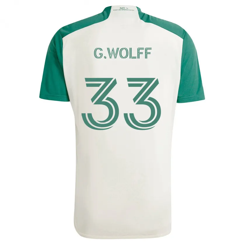 Danxen Kid Gavin Wolff #33 Tan Green Away Jersey 2024/25 T-Shirt