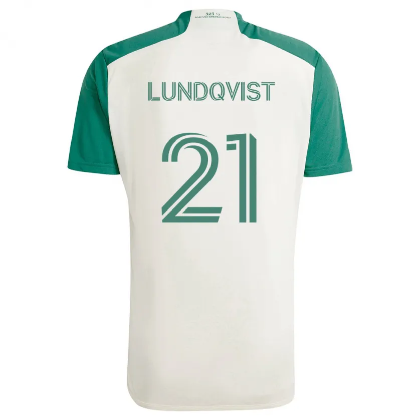 Danxen Kid Adam Lundqvist #21 Tan Green Away Jersey 2024/25 T-Shirt