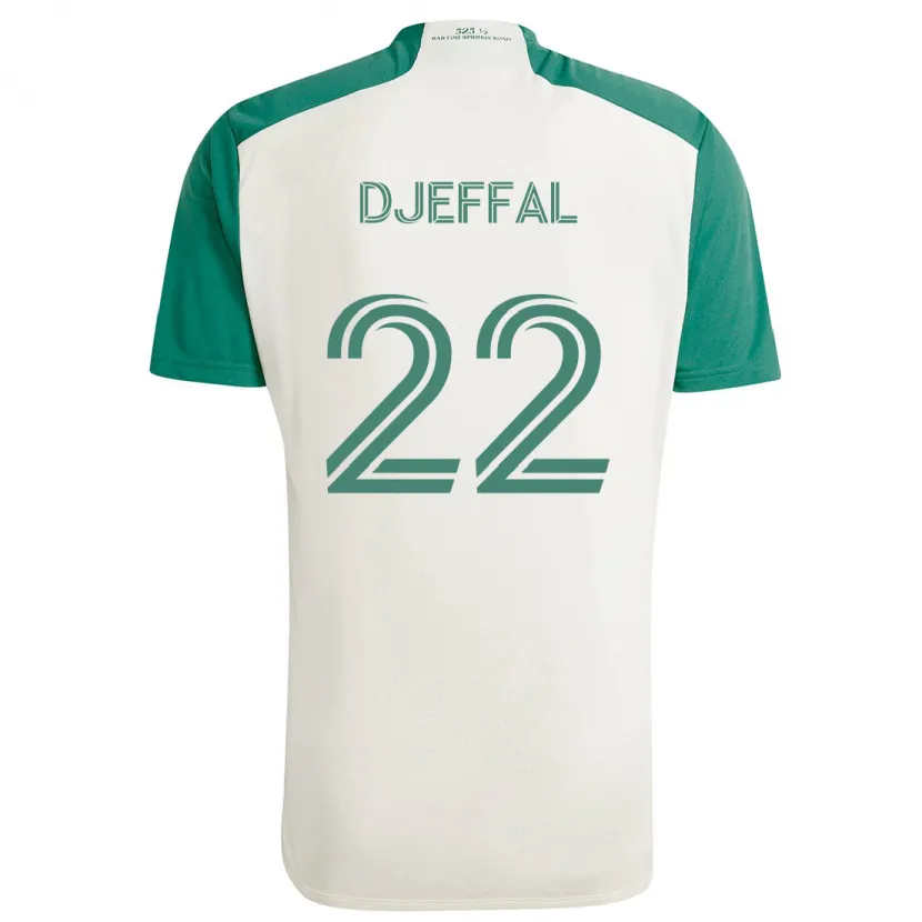 Danxen Kid Sofiane Djeffal #22 Tan Green Away Jersey 2024/25 T-Shirt