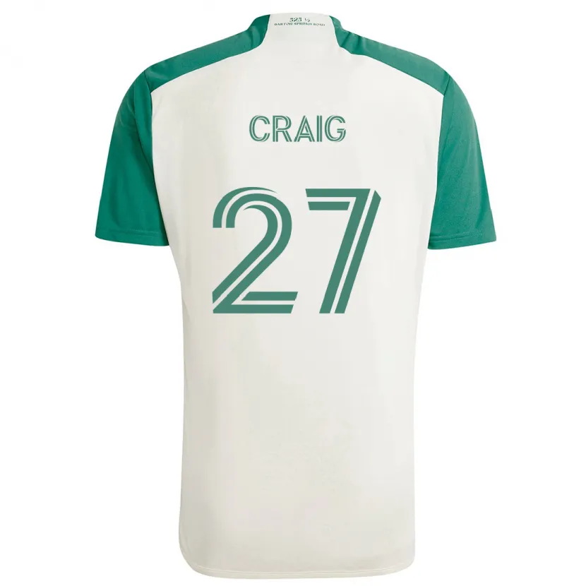 Danxen Kid Brandan Craig #27 Tan Green Away Jersey 2024/25 T-Shirt