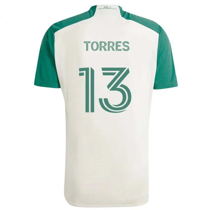 Danxen Kid Leo Torres #13 Tan Green Away Jersey 2024/25 T-Shirt