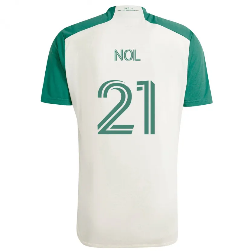 Danxen Kid Valentin Noël #21 Tan Green Away Jersey 2024/25 T-Shirt