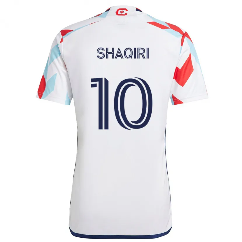 Danxen Kid Xherdan Shaqiri #10 White Red Blue Away Jersey 2024/25 T-Shirt