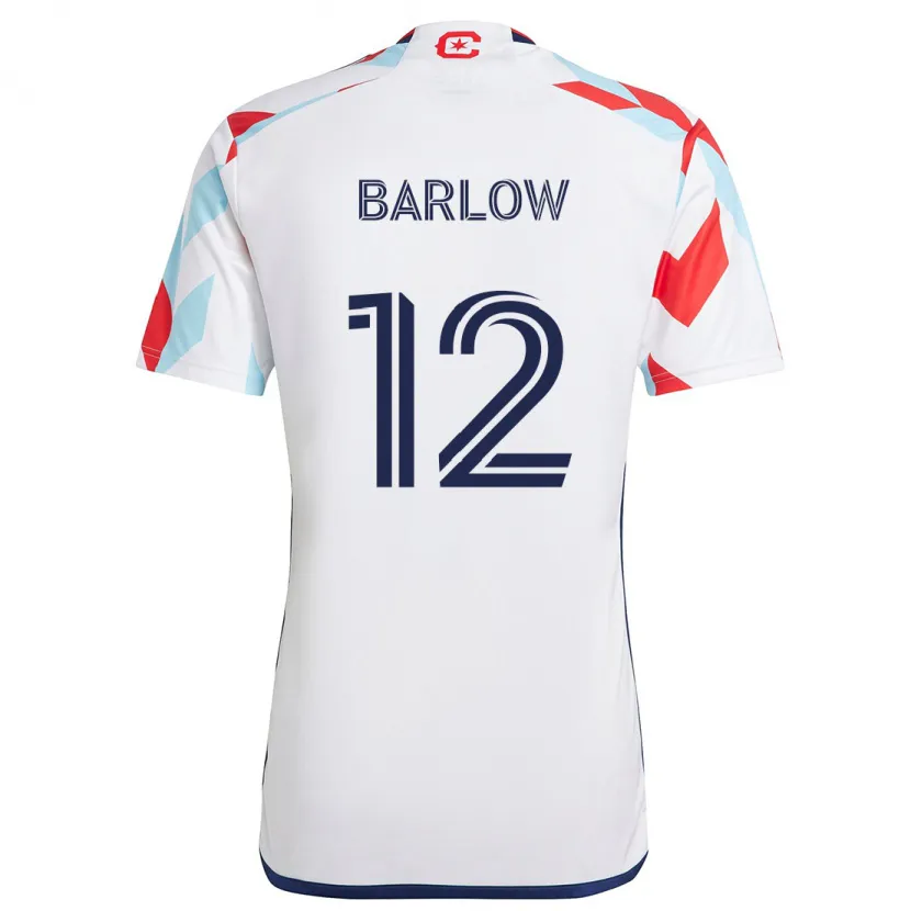 Danxen Kid Tom Barlow #12 White Red Blue Away Jersey 2024/25 T-Shirt