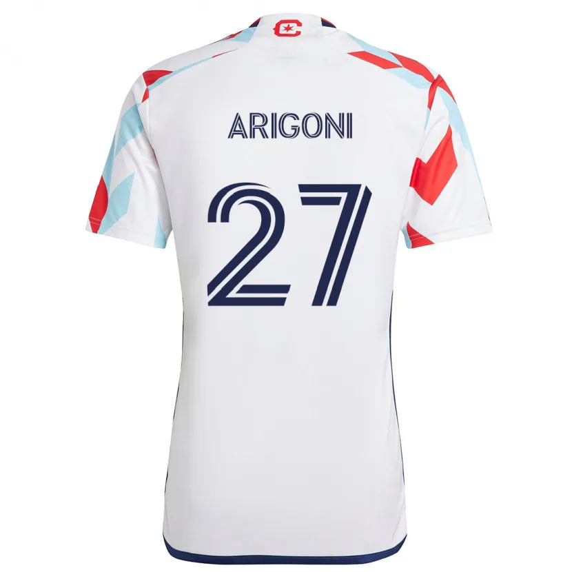 Danxen Kid Allan Arigoni #27 White Red Blue Away Jersey 2024/25 T-Shirt