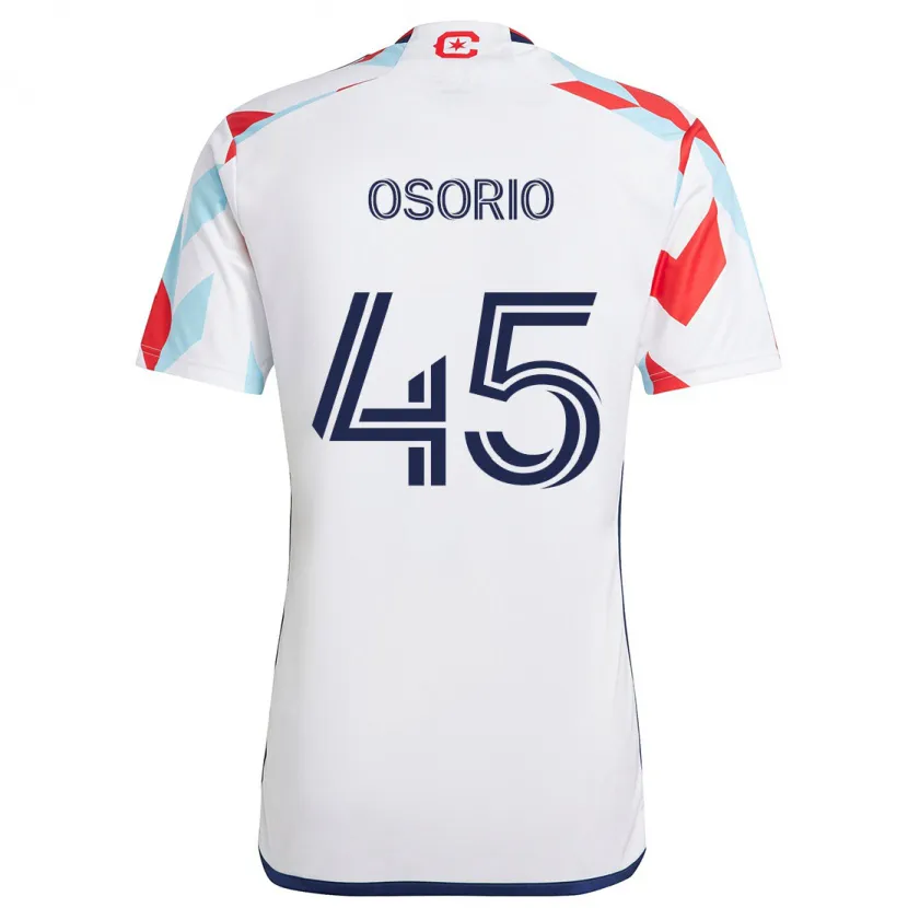 Danxen Kid Harold Osorio #45 White Red Blue Away Jersey 2024/25 T-Shirt