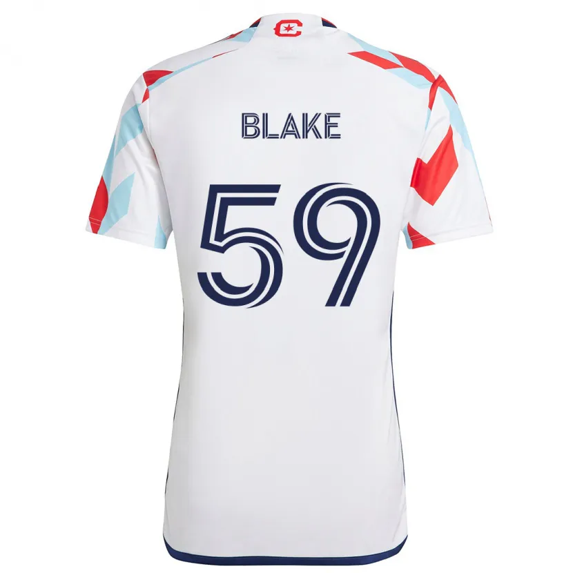 Danxen Kid Romain Blake #59 White Red Blue Away Jersey 2024/25 T-Shirt