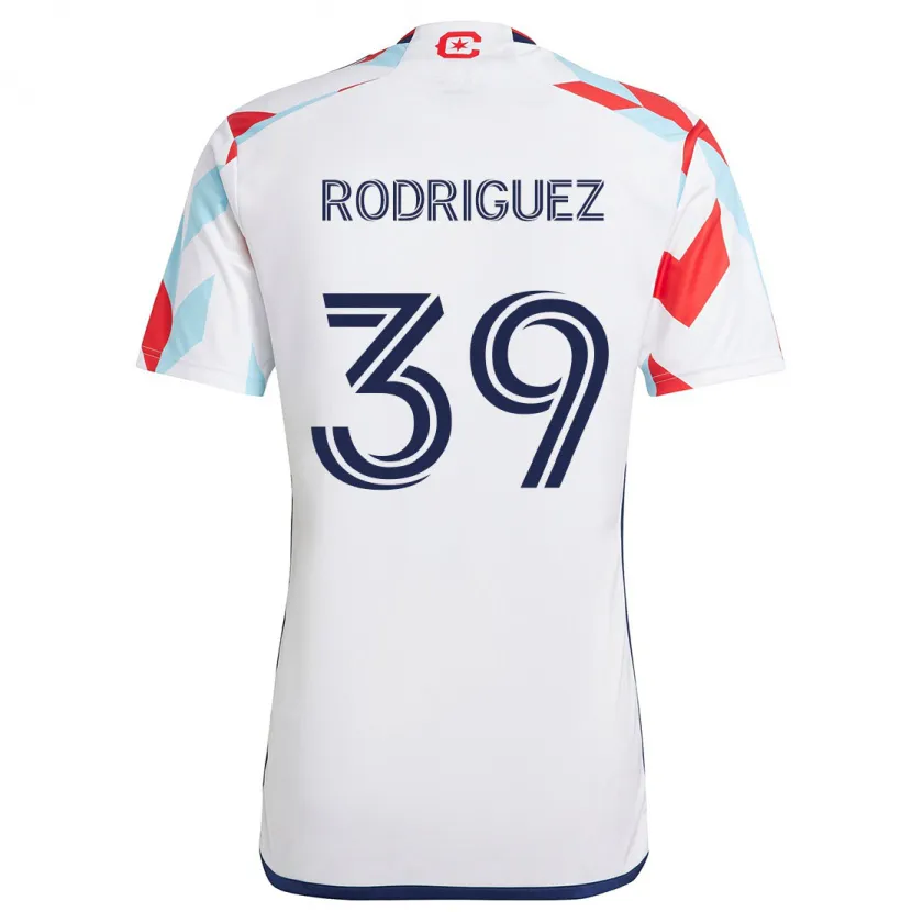 Danxen Kid Allan Rodriguez #39 White Red Blue Away Jersey 2024/25 T-Shirt