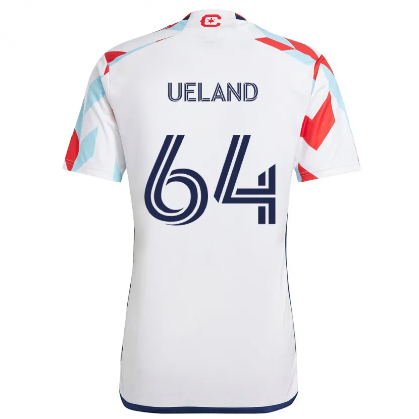 Danxen Kid Andreas Ueland #64 White Red Blue Away Jersey 2024/25 T-Shirt