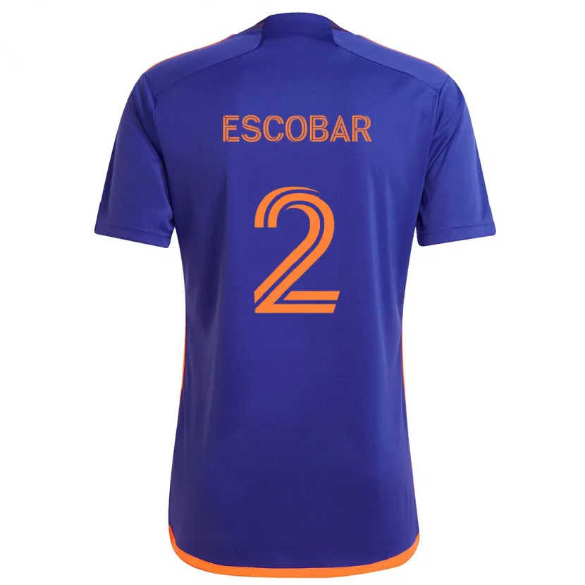 Danxen Kid Franco Escobar #2 Purple Orange Away Jersey 2024/25 T-Shirt