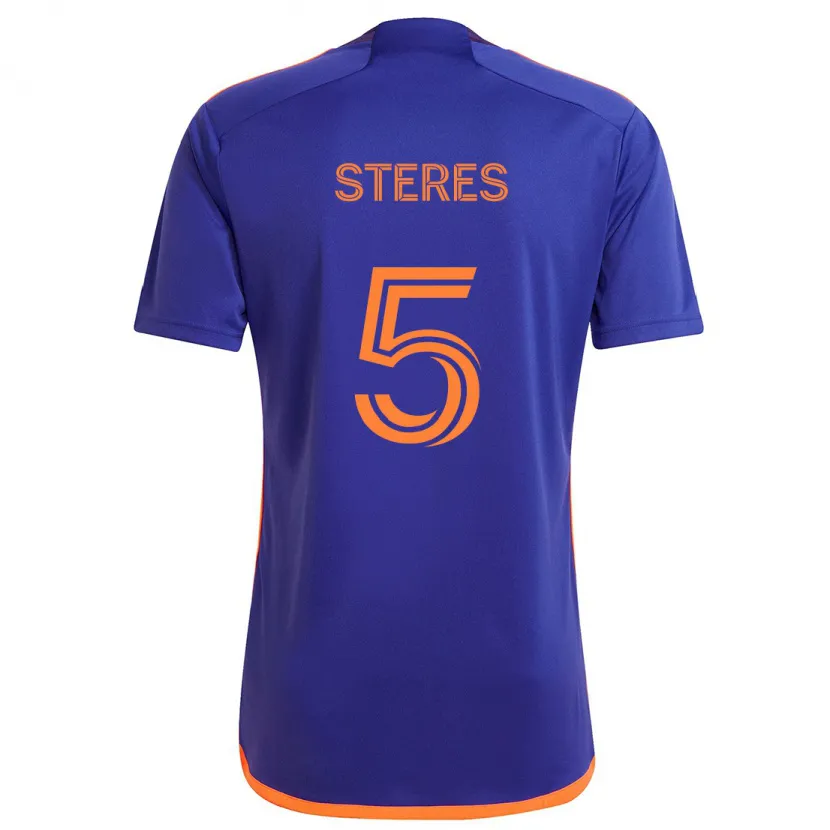 Danxen Kid Daniel Steres #5 Purple Orange Away Jersey 2024/25 T-Shirt