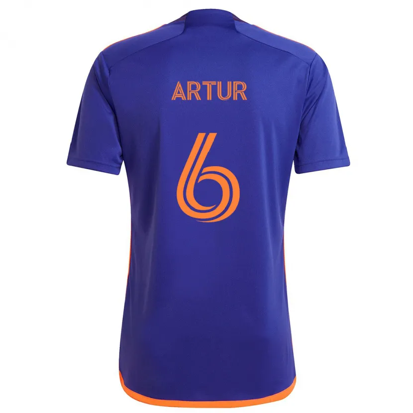 Danxen Kid Artur #6 Purple Orange Away Jersey 2024/25 T-Shirt