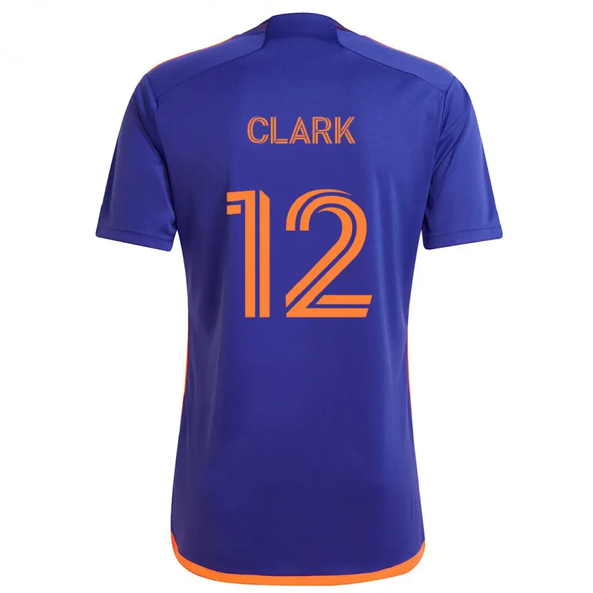 Danxen Kid Steve Clark #12 Purple Orange Away Jersey 2024/25 T-Shirt