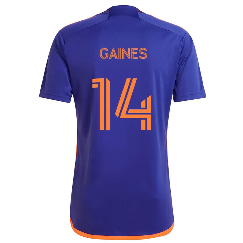 Danxen Kid Mckinze Gaines #14 Purple Orange Away Jersey 2024/25 T-Shirt