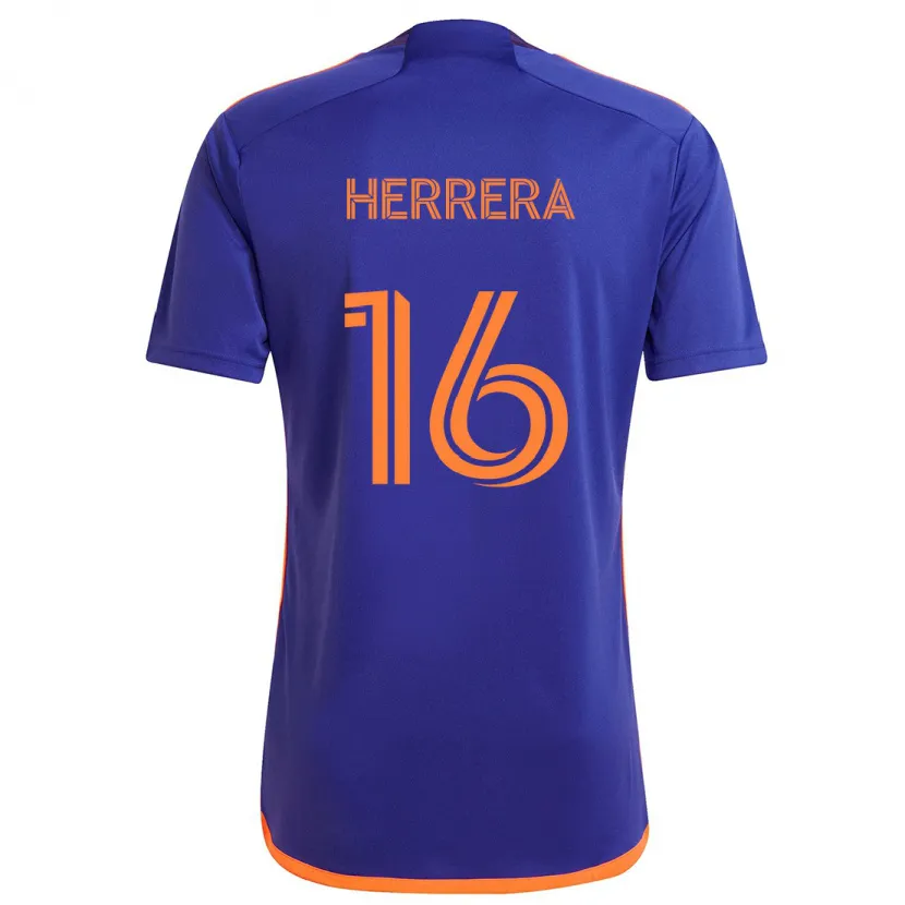 Danxen Kid Héctor Herrera #16 Purple Orange Away Jersey 2024/25 T-Shirt