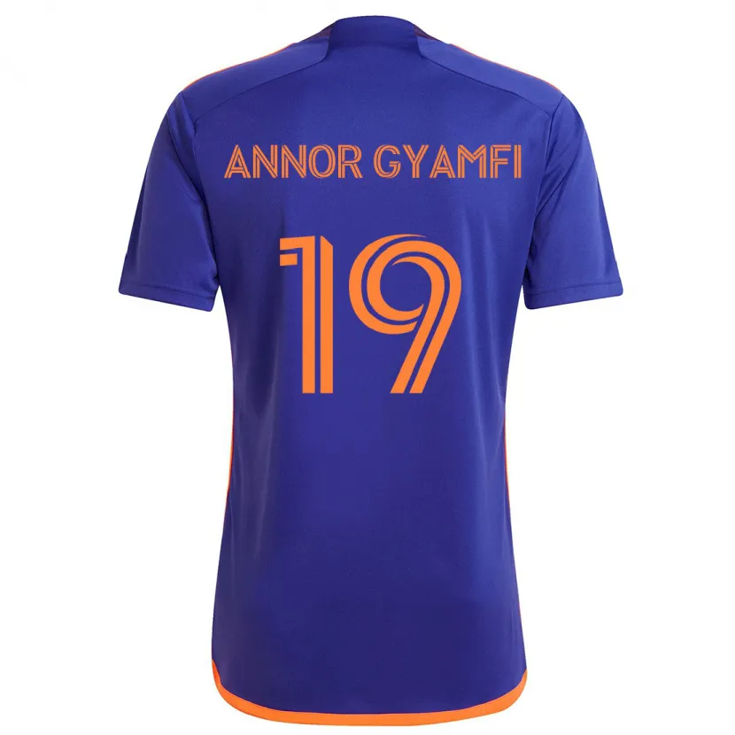 Danxen Kid Stephen Annor Gyamfi #19 Purple Orange Away Jersey 2024/25 T-Shirt