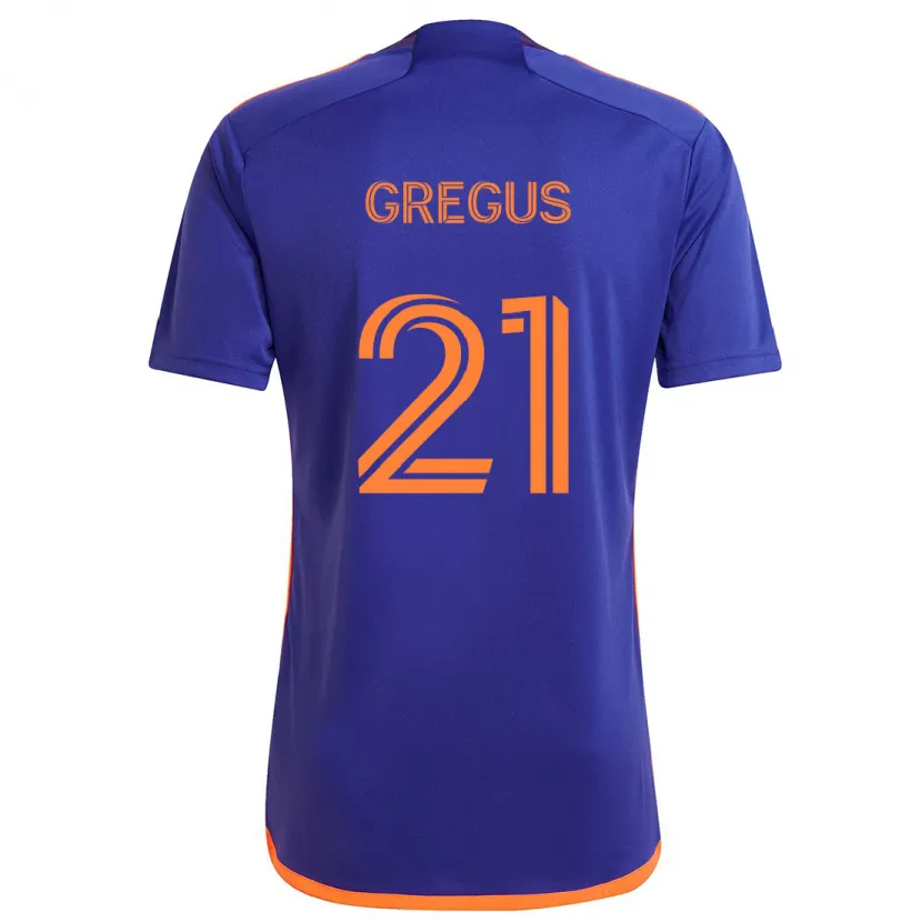 Danxen Kid Jan Gregus #21 Purple Orange Away Jersey 2024/25 T-Shirt