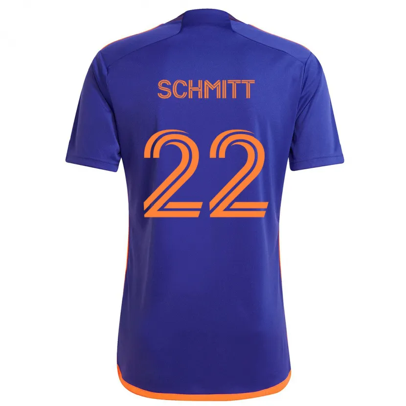 Danxen Kid Tate Schmitt #22 Purple Orange Away Jersey 2024/25 T-Shirt