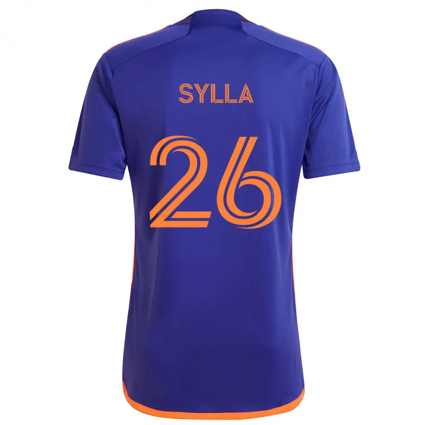 Danxen Kid Ousmane Sylla #26 Purple Orange Away Jersey 2024/25 T-Shirt