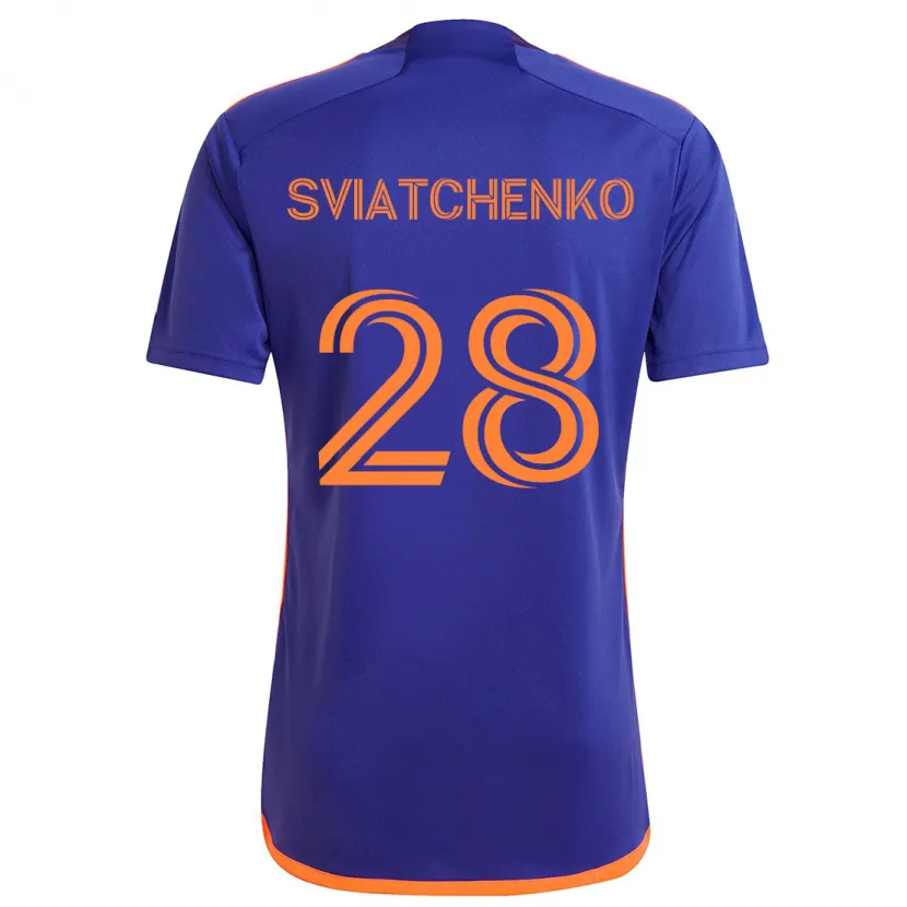 Danxen Kid Erik Sviatchenko #28 Purple Orange Away Jersey 2024/25 T-Shirt