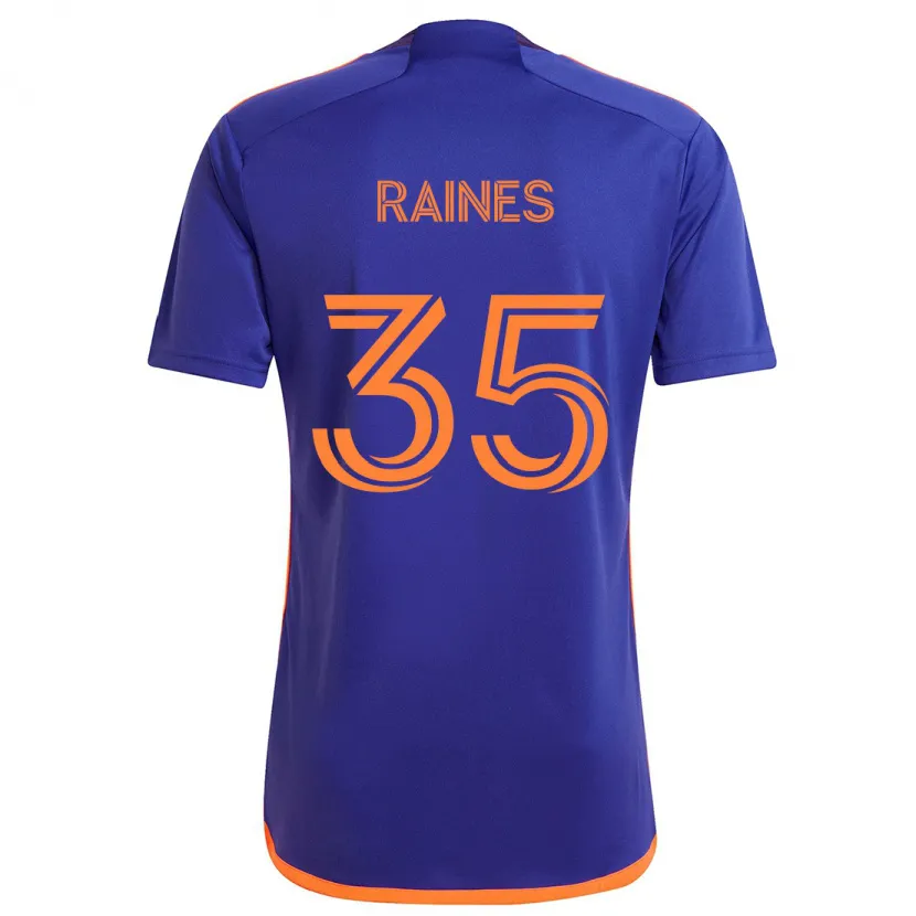 Danxen Kid Brooklyn Raines #35 Purple Orange Away Jersey 2024/25 T-Shirt