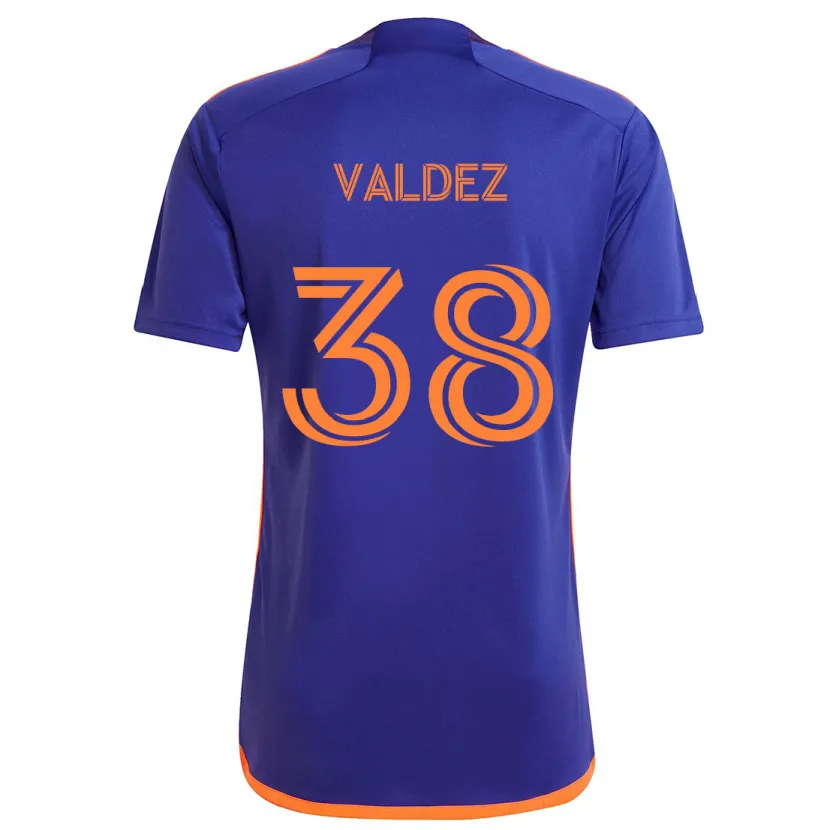 Danxen Kid Xavier Valdez #38 Purple Orange Away Jersey 2024/25 T-Shirt