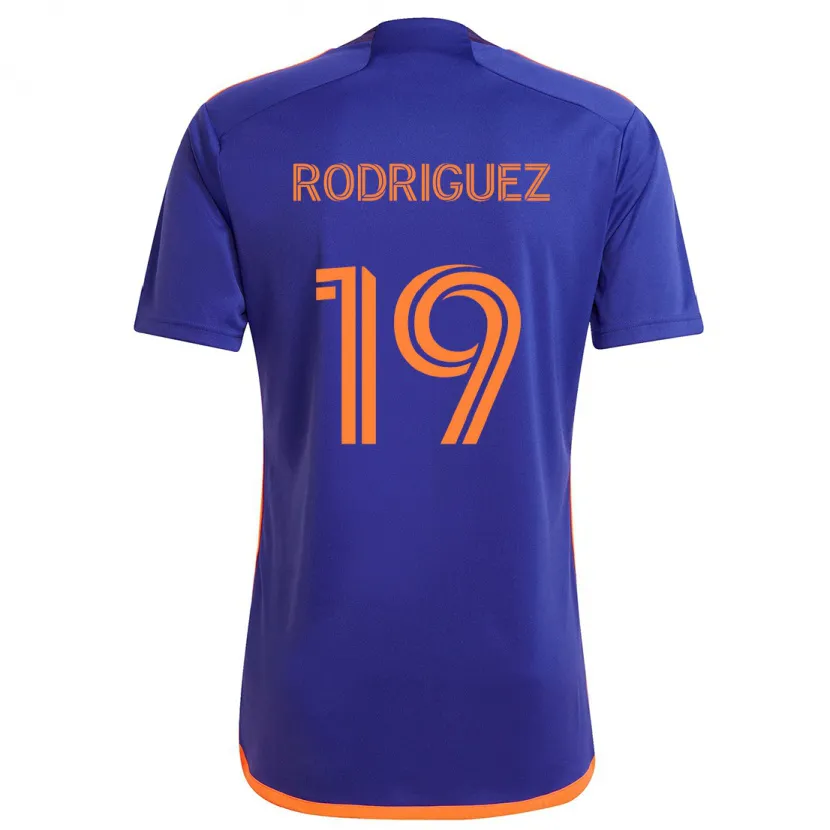 Danxen Kid Sebastian Rodriguez #19 Purple Orange Away Jersey 2024/25 T-Shirt