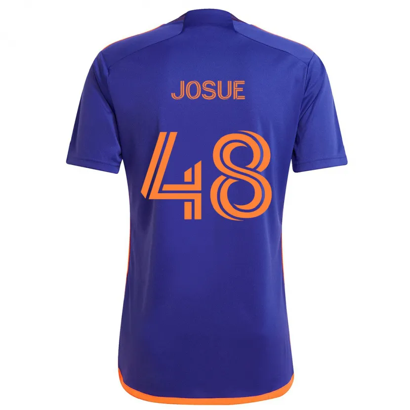 Danxen Kid Josué Souza #48 Purple Orange Away Jersey 2024/25 T-Shirt