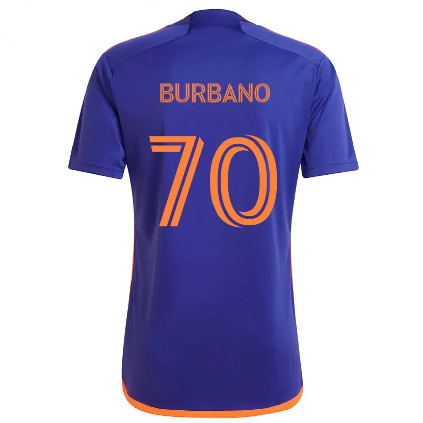 Danxen Kid Jordy Burbano #70 Purple Orange Away Jersey 2024/25 T-Shirt