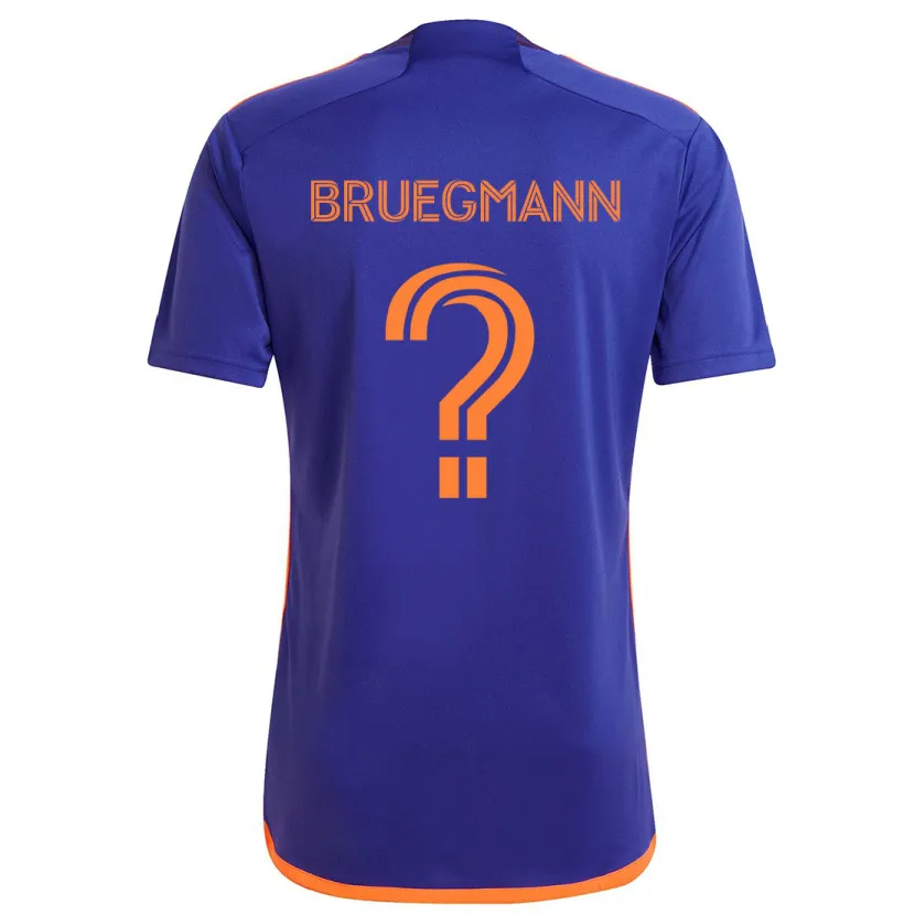 Danxen Kid Lukas Bruegmann #0 Purple Orange Away Jersey 2024/25 T-Shirt