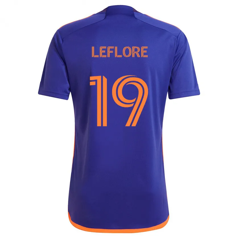 Danxen Kid Isaiah Leflore #19 Purple Orange Away Jersey 2024/25 T-Shirt