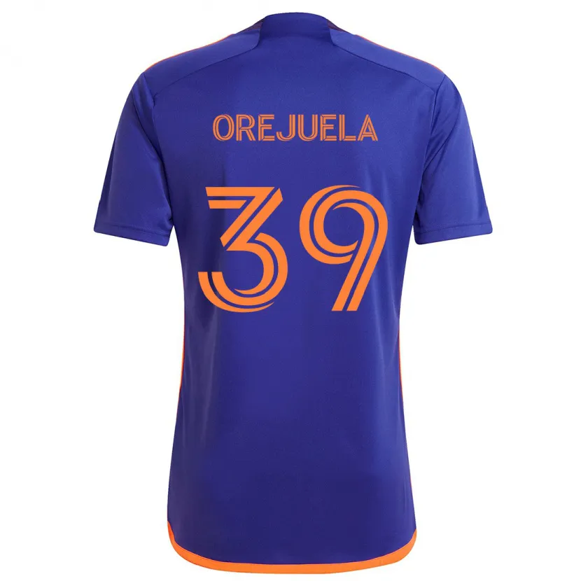 Danxen Kid Jesus Orejuela #39 Purple Orange Away Jersey 2024/25 T-Shirt