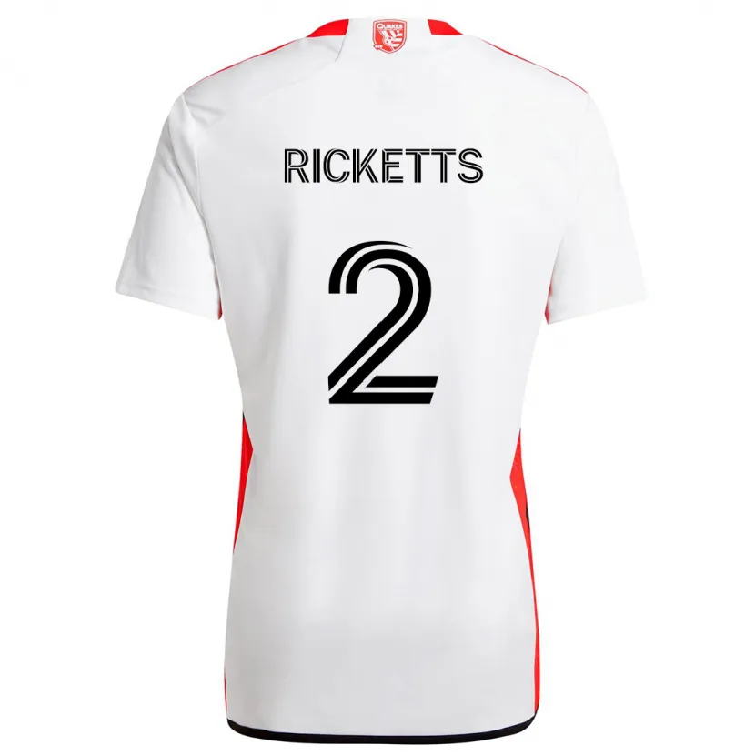 Danxen Kid Jamar Ricketts #2 White Red Away Jersey 2024/25 T-Shirt