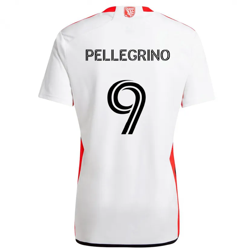 Danxen Kid Amahl Pellegrino #9 White Red Away Jersey 2024/25 T-Shirt