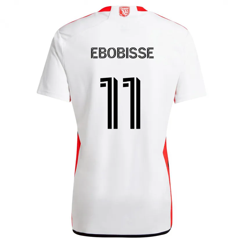 Danxen Kid Jeremy Ebobisse #11 White Red Away Jersey 2024/25 T-Shirt