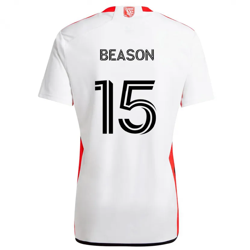 Danxen Kid Tanner Beason #15 White Red Away Jersey 2024/25 T-Shirt