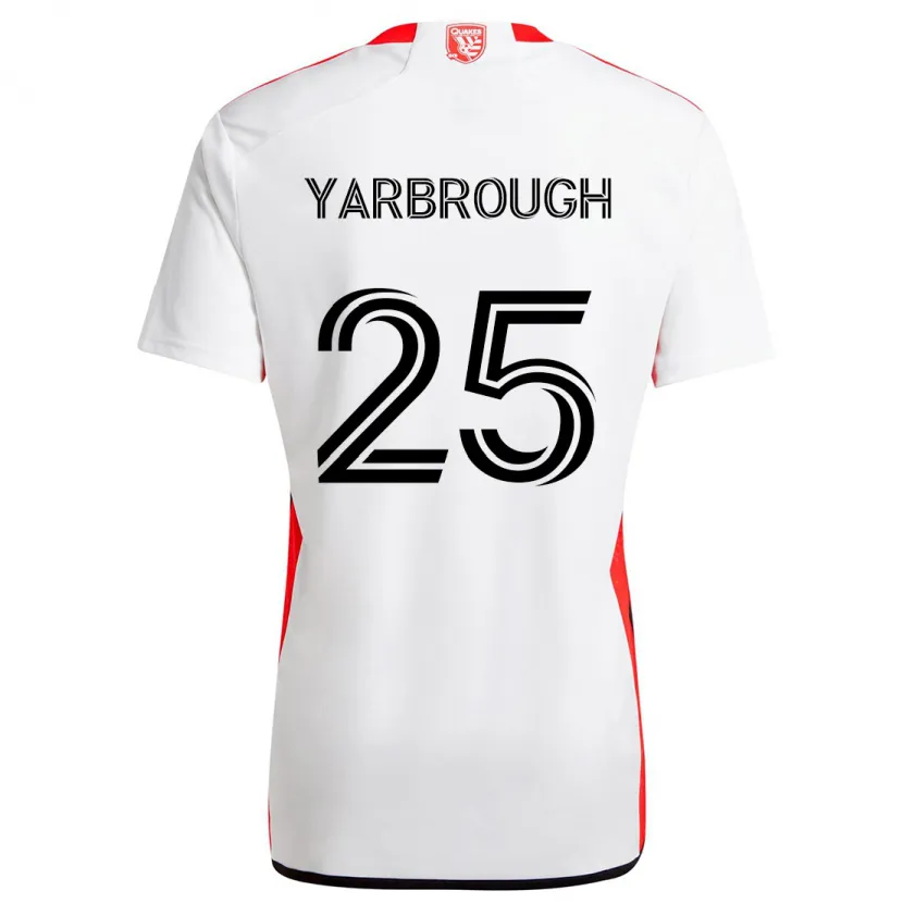 Danxen Kid William Yarbrough #25 White Red Away Jersey 2024/25 T-Shirt