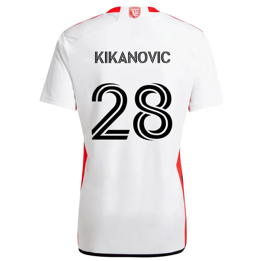 Danxen Kid Benjamin Kikanović #28 White Red Away Jersey 2024/25 T-Shirt