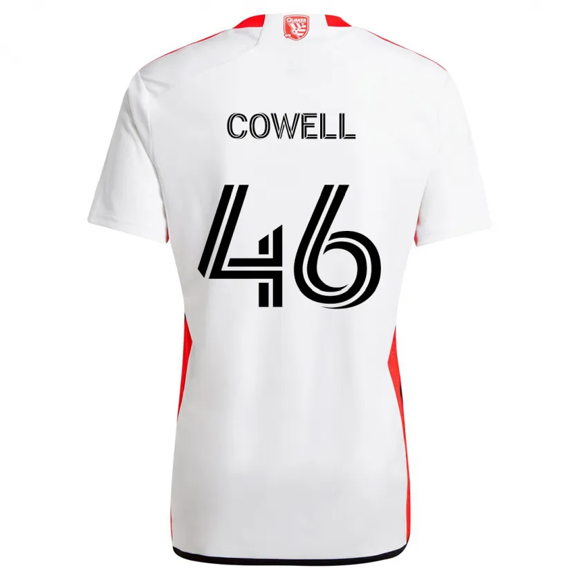 Danxen Kid Chance Cowell #46 White Red Away Jersey 2024/25 T-Shirt