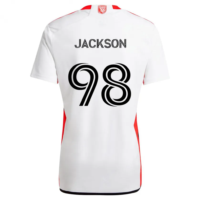 Danxen Kid Jacob Jackson #98 White Red Away Jersey 2024/25 T-Shirt