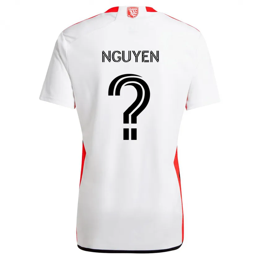 Danxen Kid Christopher Nguyen #0 White Red Away Jersey 2024/25 T-Shirt