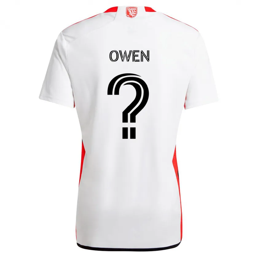 Danxen Kid Connor Owen #0 White Red Away Jersey 2024/25 T-Shirt