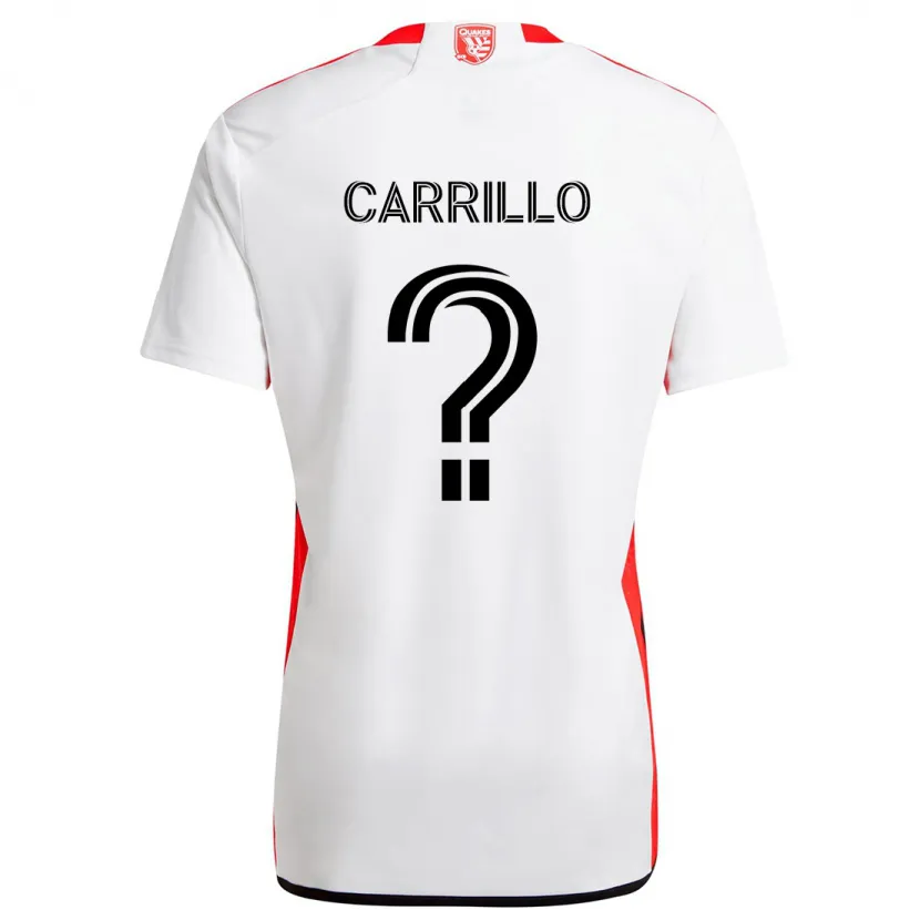 Danxen Kid Israel Carrillo #0 White Red Away Jersey 2024/25 T-Shirt