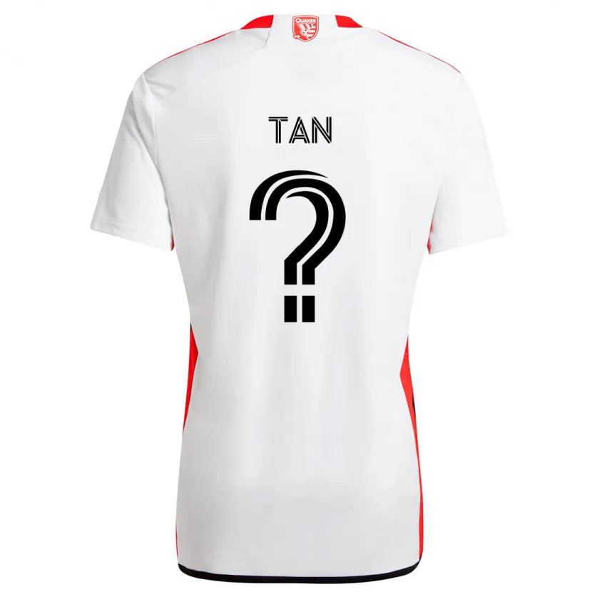 Danxen Kid Oliver Tan #0 White Red Away Jersey 2024/25 T-Shirt