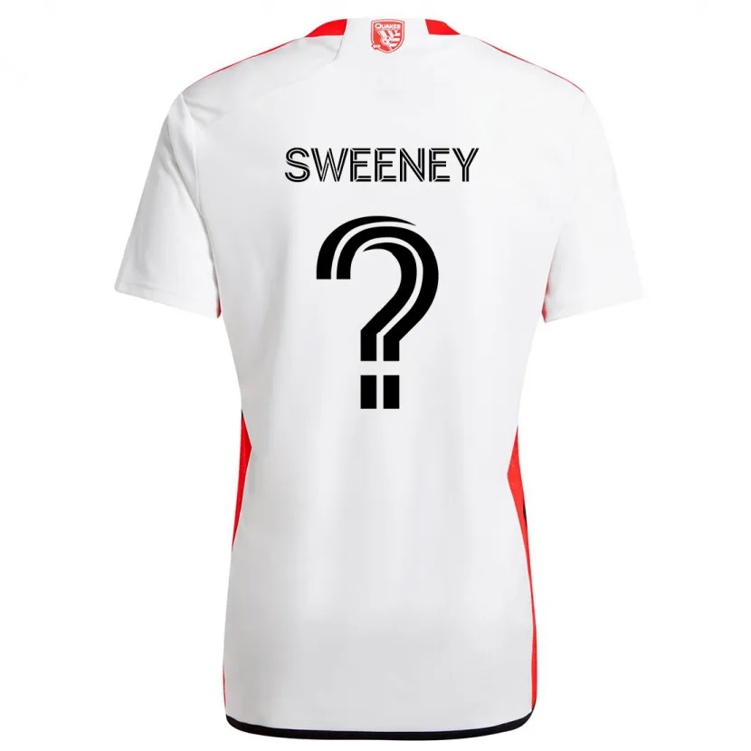 Danxen Kid D Sweeney #0 White Red Away Jersey 2024/25 T-Shirt