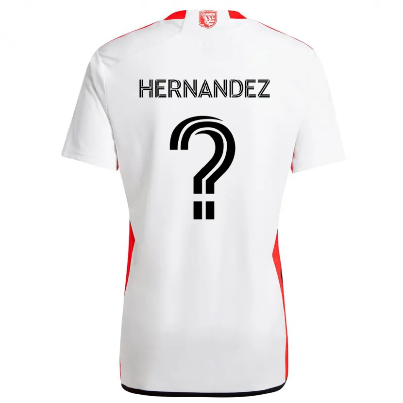 Danxen Kid Oliver Hernandez #0 White Red Away Jersey 2024/25 T-Shirt